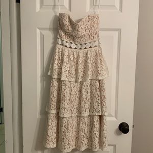 Lulus White Lace Maxi Dress